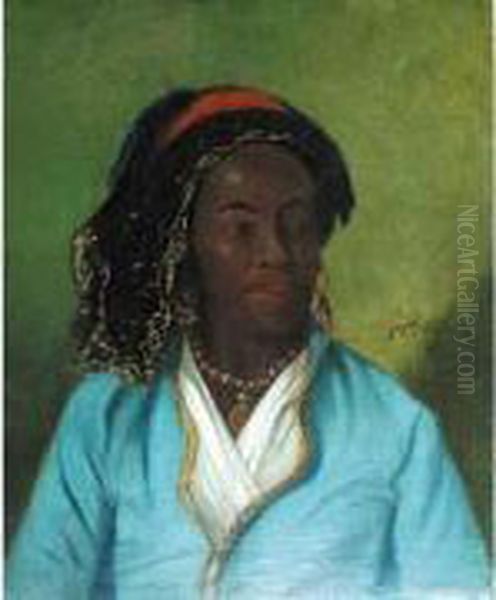 Portrait De Mauresque Oil Painting by Honore Boze