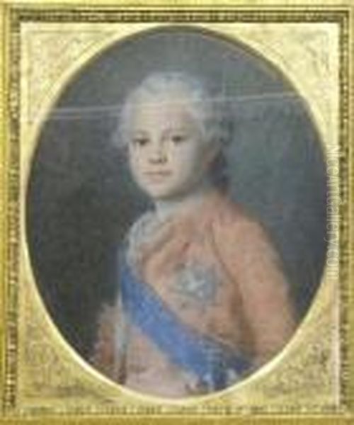 Portrait Of A Boy Said To Be Philippe, Duc D'anjou Oil Painting by Joseph Boze