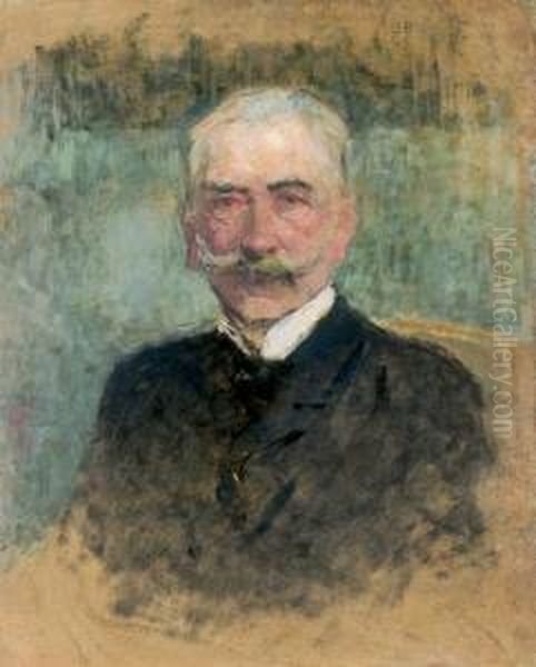 Portret Mezczyzny, 1900 - 1905 R. Oil Painting by Olga Boznanska