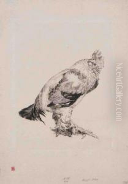 Le Vieux Coq Oil Painting by Felix Bracquemond