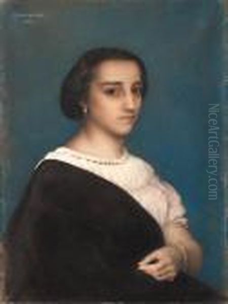 Portrait De Madame Calmas Oil Painting by Felix Bracquemond