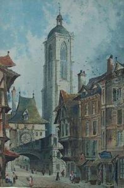 La Grosse Horloge, Rouen Oil Painting by Paul Braddon