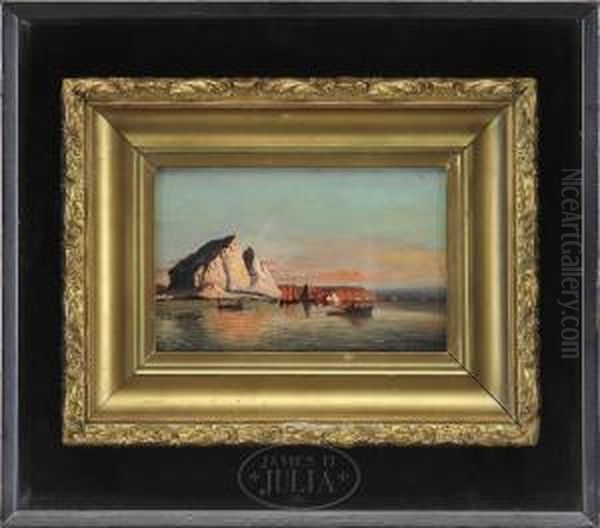 Shipping Amongst The Icebergs Oil Painting by William Bradford