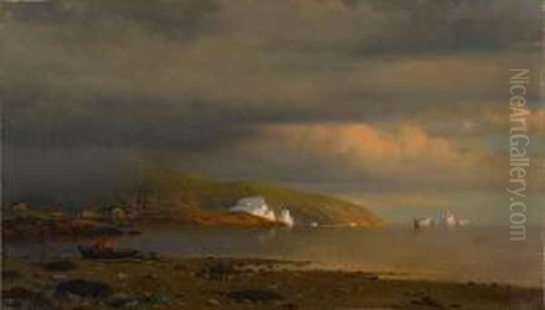 Near Cape St. Johns, Coast Of Labrador Oil Painting by William Bradford