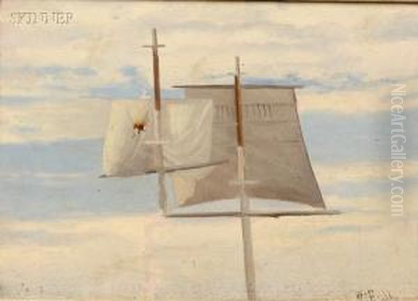 Sails In The Wind Oil Painting by William Bradford