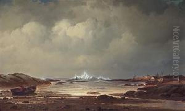 Near Battle Harbor, Cape Charles, Coast (of) Labrador Oil Painting by William Bradford