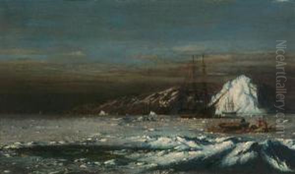 Arctic Explorers Oil Painting by William Bradford