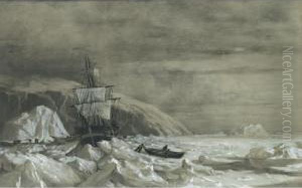 Locked In-baffin Bay Oil Painting by William Bradford