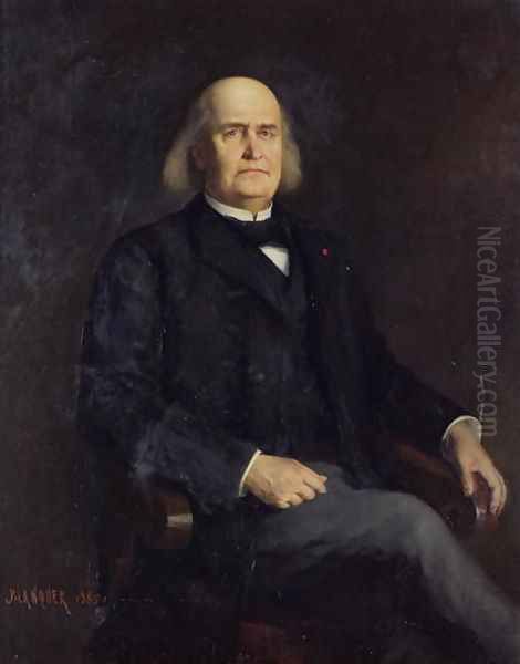 Portrait of Charles Leconte de Lisle, 1885 Oil Painting by Jacques Leonard Blanquer