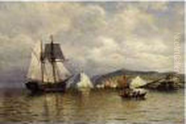 Entering Harbor, Coast Of Labrador Oil Painting by William Bradford