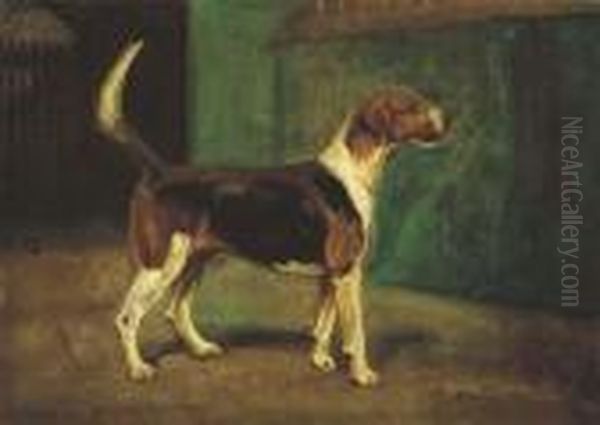 The Duke Of Rutland's Hound, Belvoir Weaver Oil Painting by Cuthbert Bradley