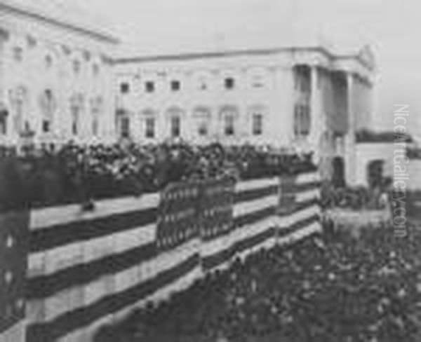 Inauguration Of President James Abram Garfield Oil Painting by Mathew B. Brady