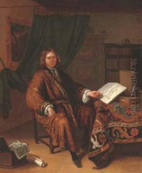 Portrait Of A Connoisseur Oil Painting by Richard Brakenburgh