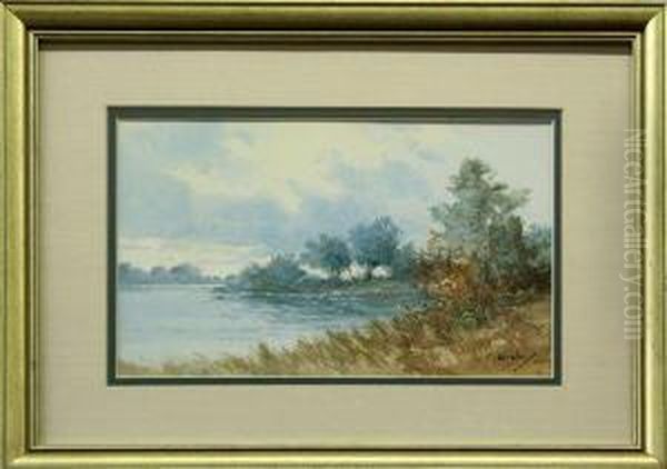 San Francisco Riverside Oil Painting by Clarence E. Braley