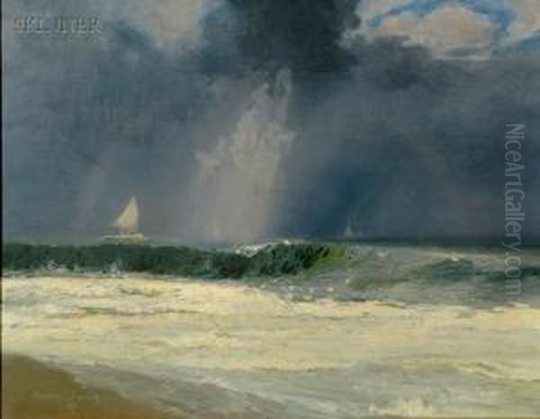 Seascape Oil Painting by Clarence E. Braley