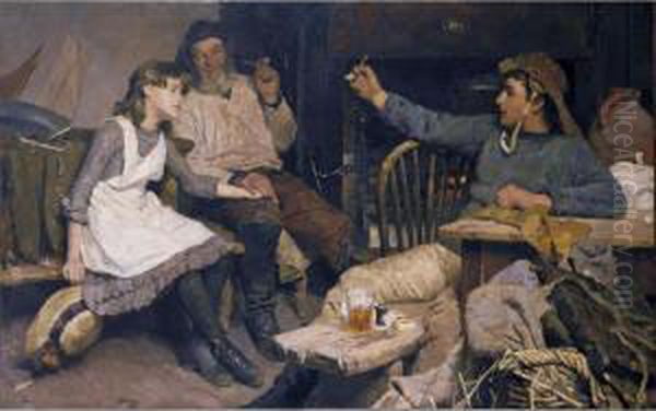 Every One His Own Tale Oil Painting by Frank Bramley