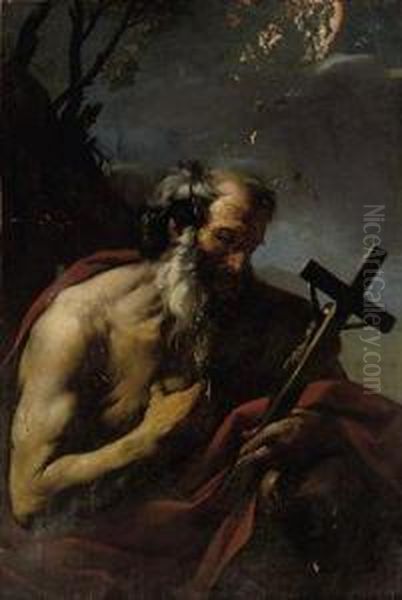 Saint Jerome Oil Painting by Giacinto Brandi