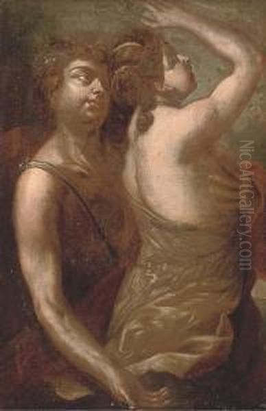 Daphne And Apollo Oil Painting by Giacinto Brandi