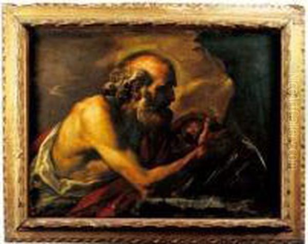 Saint Jerome Oil Painting by Giacinto Brandi