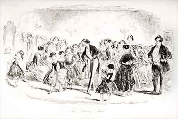 The Dancing School Oil Painting by Hablot Knight Browne