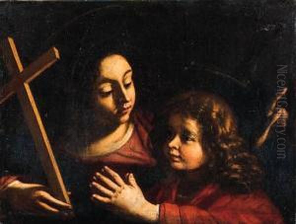 La Vergine E Il Cristo Bambino Oil Painting by Giacinto Brandi