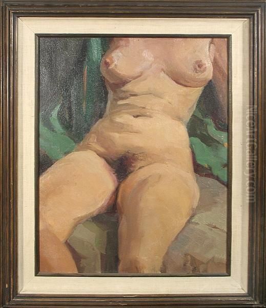 Seated Nude, C.1933 Oil Painting by George Kennedy Brandriff