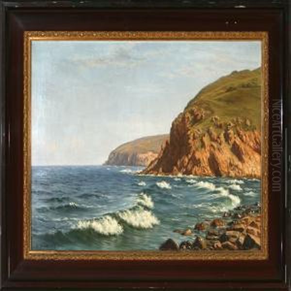 Coastal Scene From Bornholm Island Oil Painting by I.H. Brandt