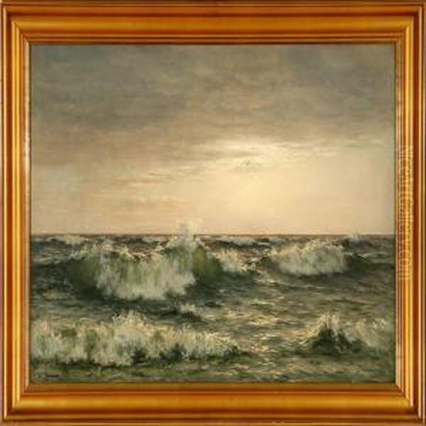 Breakers Oil Painting by I.H. Brandt