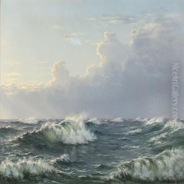 Breakers Oil Painting by Johannes Herman Brandt