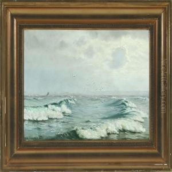 Seascape Oil Painting by Johannes Herman Brandt