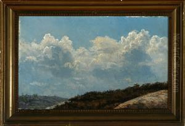 Autumn Landscape With A Storm Coming Up Oil Painting by Johannes Herman Brandt