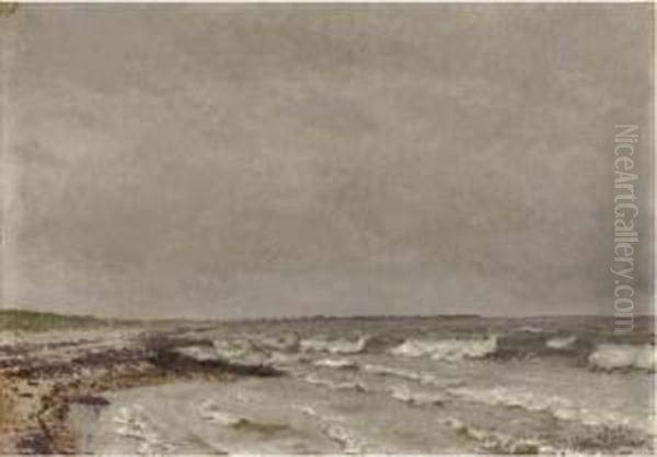 The East Coast Of Falster Oil Painting by Johannes Herman Brandt