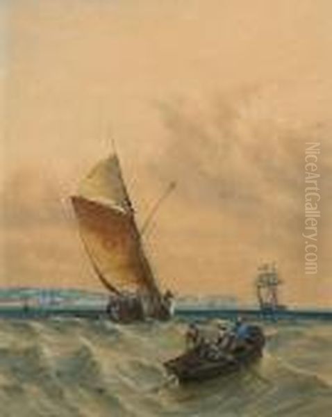 Off The Coast Of Suffolk Oil Painting by John Francis Branegan