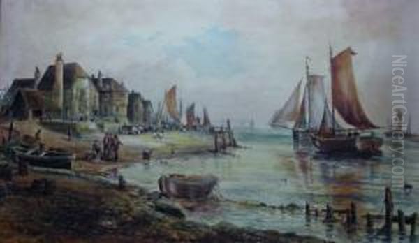 Extensive Coastal Scene Oil Painting by John Francis Branegan