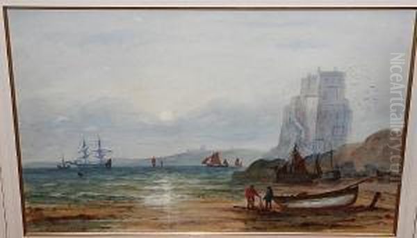 Moonlight Over Lindisfarne Oil Painting by John Francis Branegan