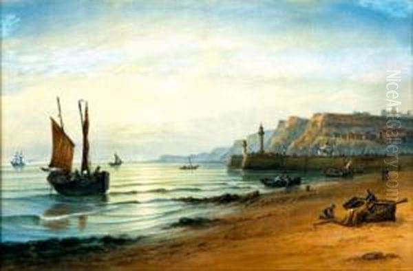 Sunset Whitby Oil Painting by John Francis Branegan