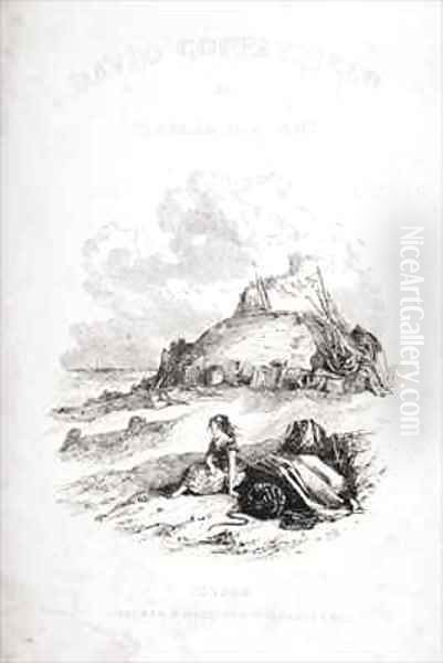 Title page illustration from 'David Copperfield' Oil Painting by Hablot Knight Browne