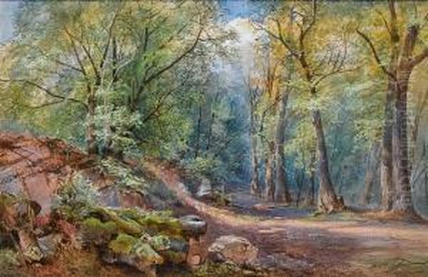 In Leigh Woods, Clifton, Bristol Oil Painting by Charles Brooke Branwhite