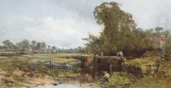 The Lock Oil Painting by Charles Brooke Branwhite