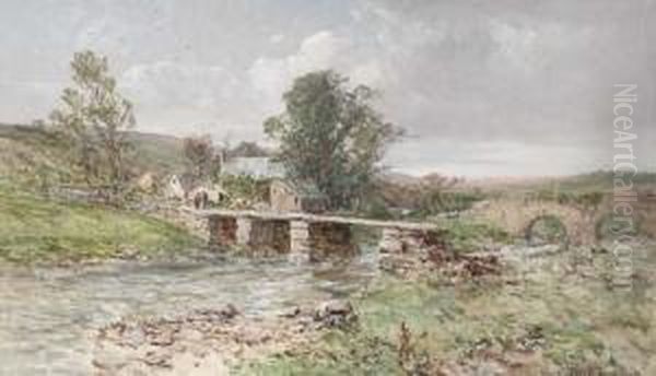 Post Bridge, Dartmoor Oil Painting by Charles Branwhite