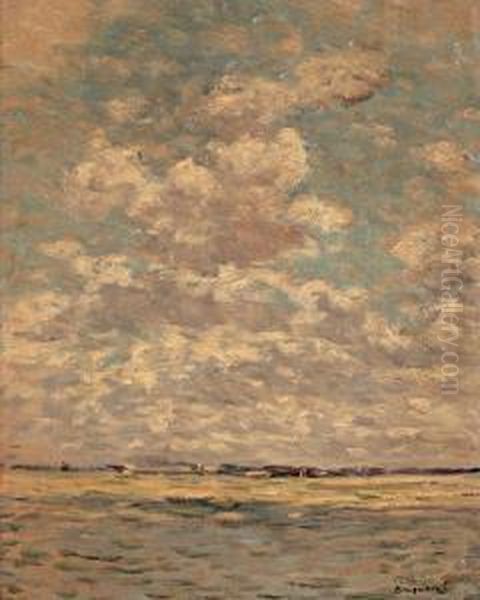 Ciel Nuageux Sur L'eau Oil Painting by Louis Braquaval