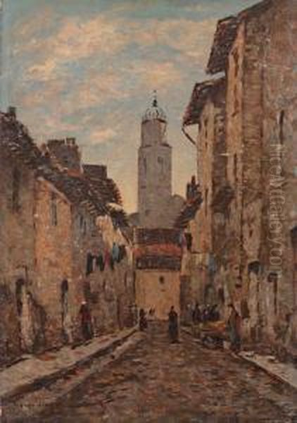 Rue D'aix En Provence Oil Painting by Louis Braquaval