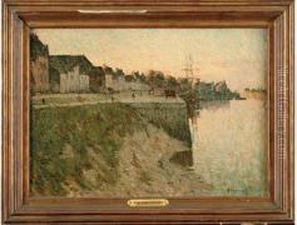 le Port De Saint-valery-sur-somme Oil Painting by Louis Braquaval