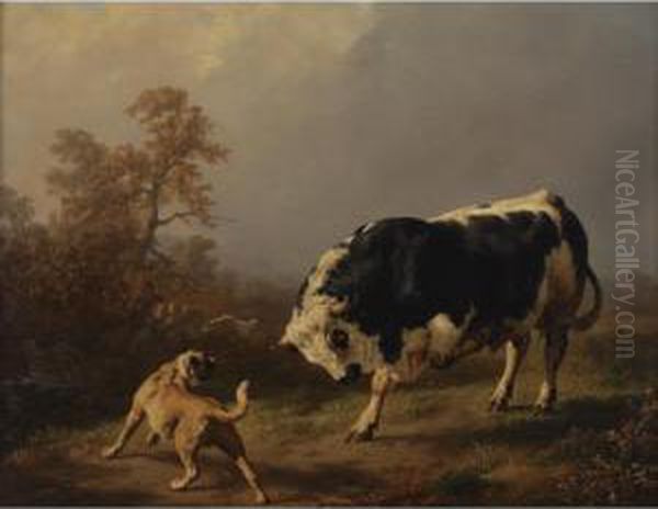 Territorial Rivals Oil Painting by Jacques Raymond Bracassat