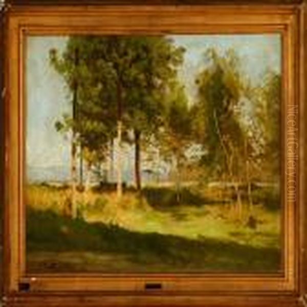 A Glade Oil Painting by Hans Ole Brasen