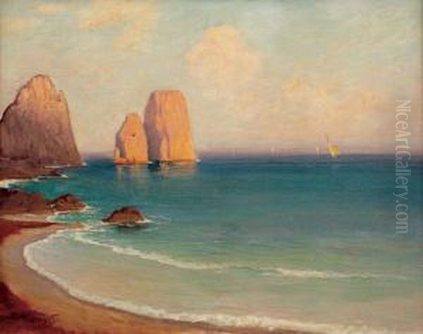 Capri Oil Painting by Roman Bratkowski