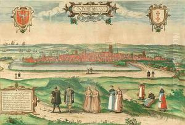 Gdansk (dantzigt), Kolonia 1575 Oil Painting by Georges Braun