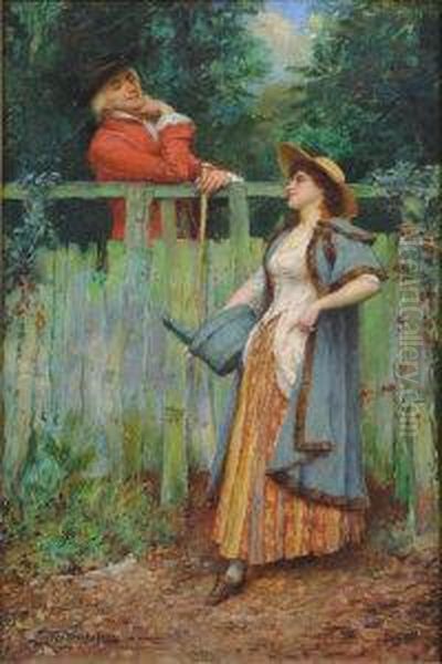 Where Are You Going To, My Pretty Maid? Oil Painting by William A. Breakspeare