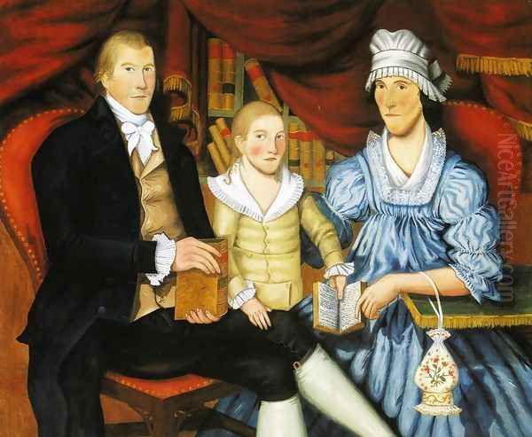 Portrait of George Eliot and Family Oil Painting by Jonathan Budington