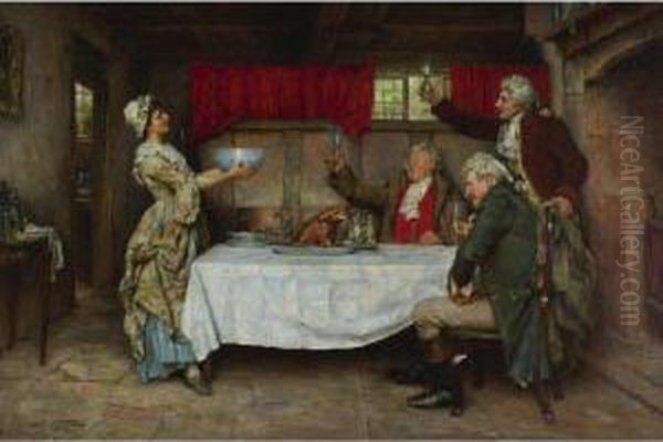 A Good Bowl Of Punch Oil Painting by William A. Breakspeare